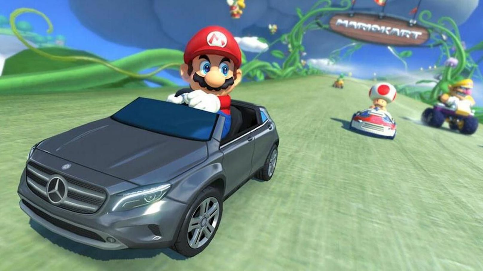 Und bei "Mario Kart 8" kannst du sogar einen Mercedes freischalten.