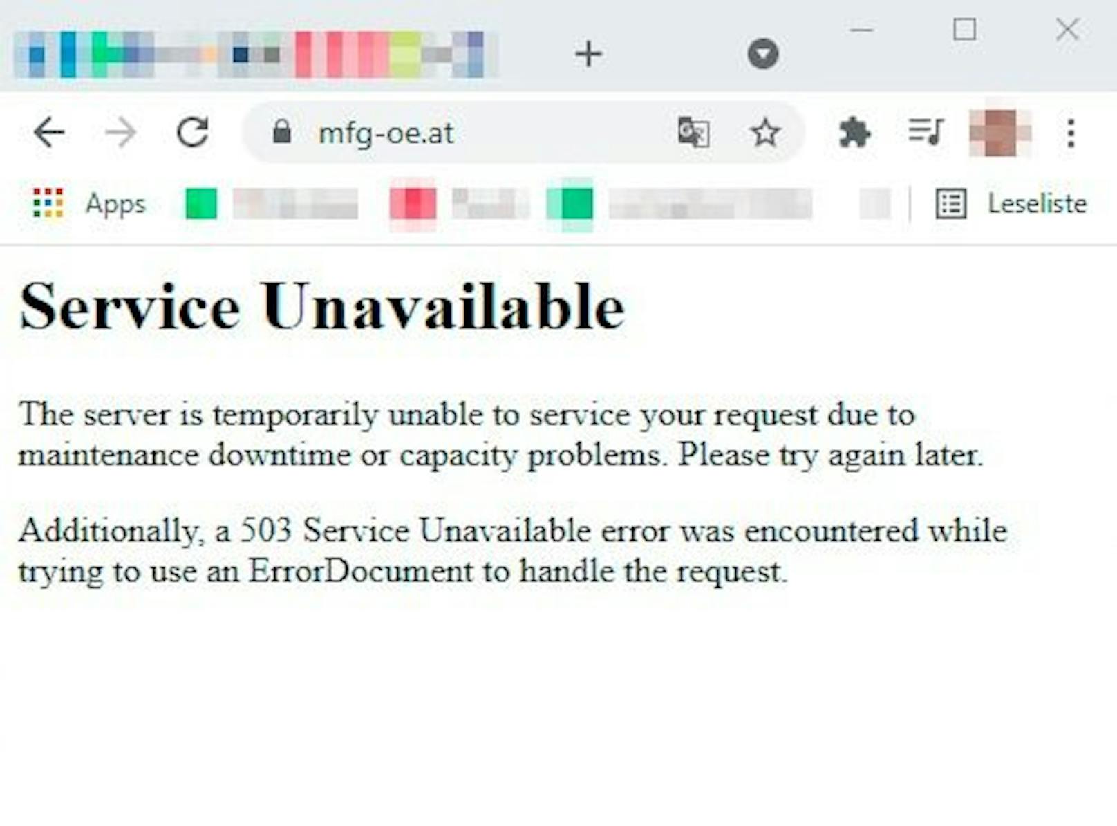 Die Website von MFG war nicht erreichbar.
