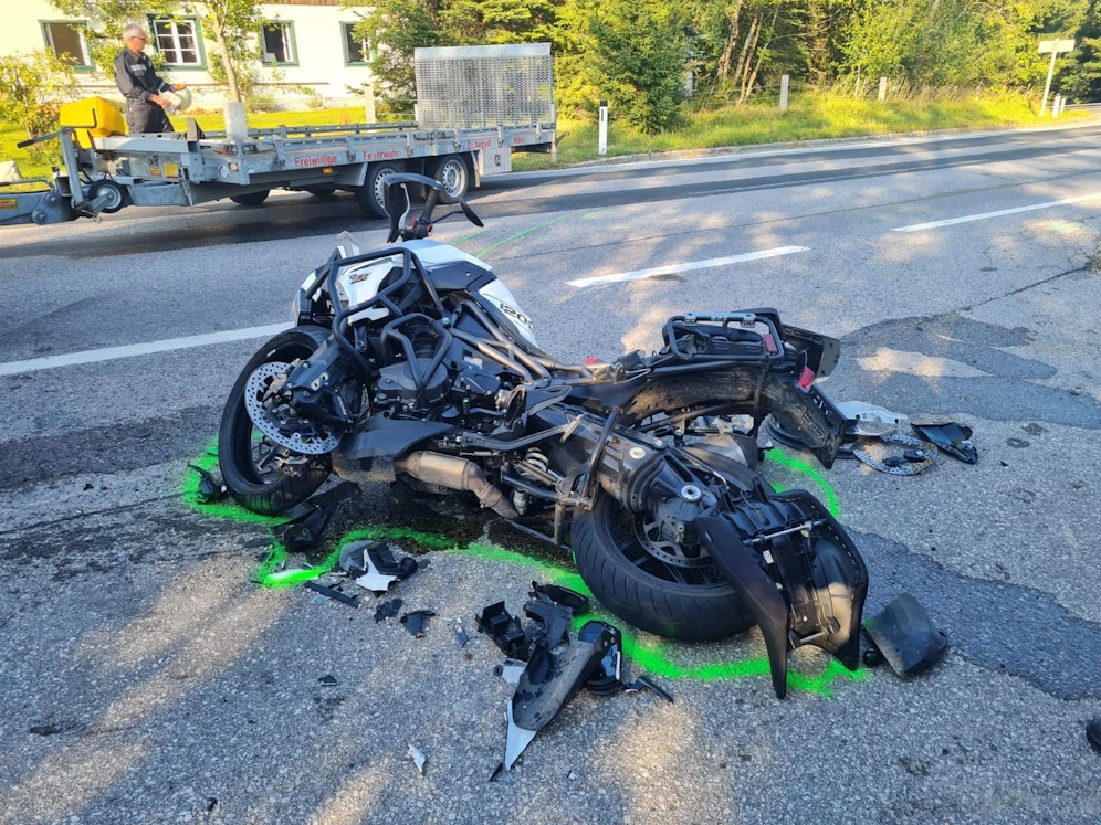 Das Motorrad des Verstorbenen.