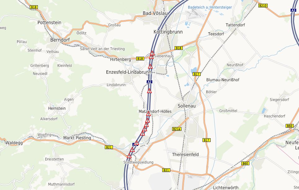 Stau-Alarm auf der A22
