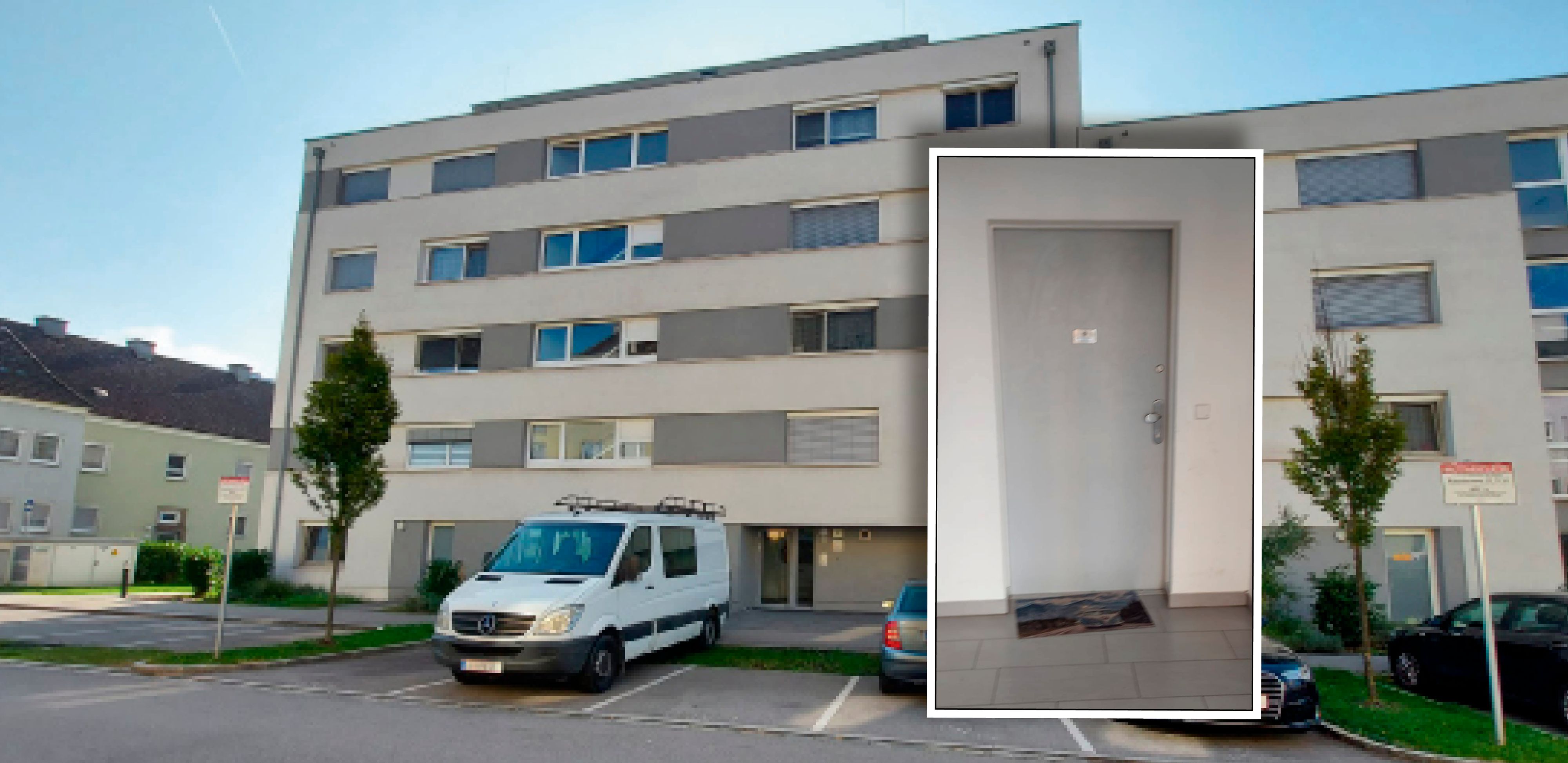 Hinter dieser Tür eines Mehrparteienhauses starb die Mutter bei der Geburt.