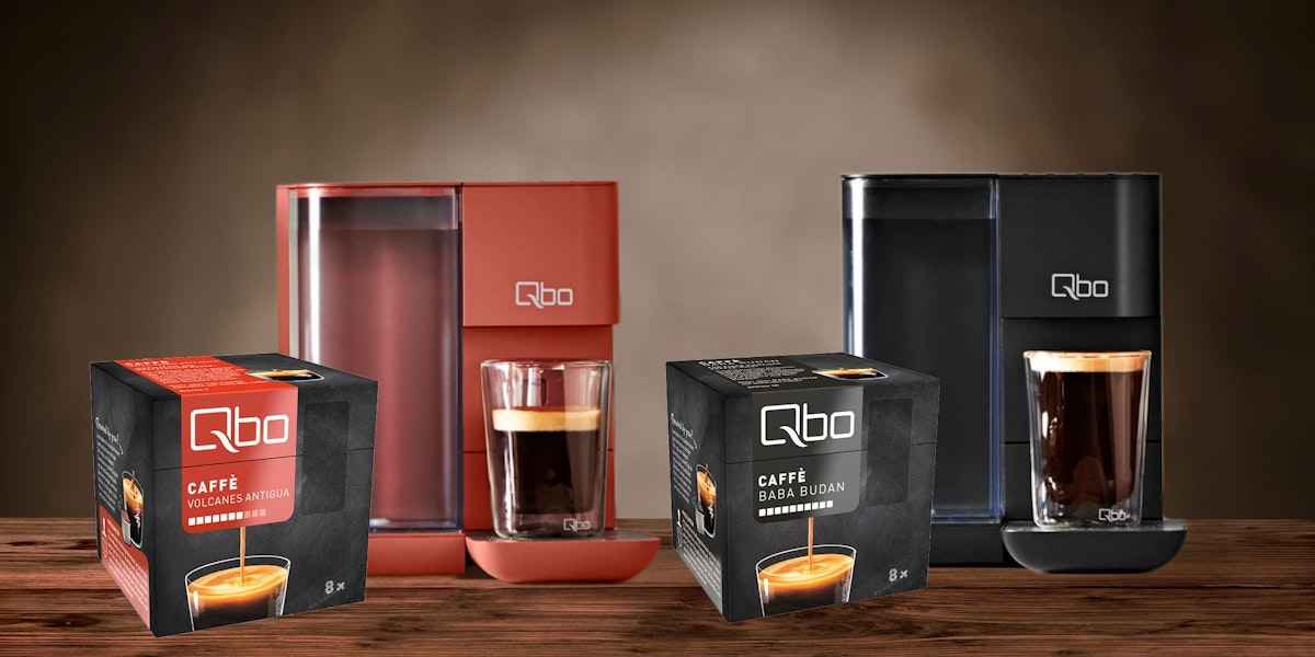 QBO TOUCH Maschine inkl. Kaffeewürfel