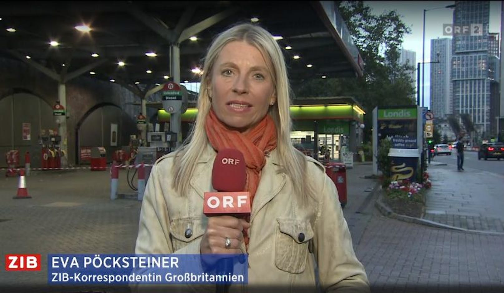 ZIB-Korrespondentin Eva Pöcksteiner live aus London