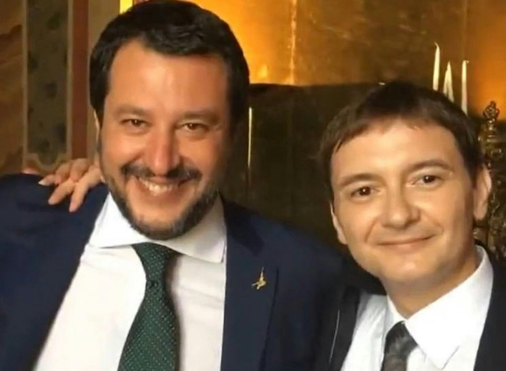 Matteo Salvini mit seinem Social-Media-Chef Luca Morisi