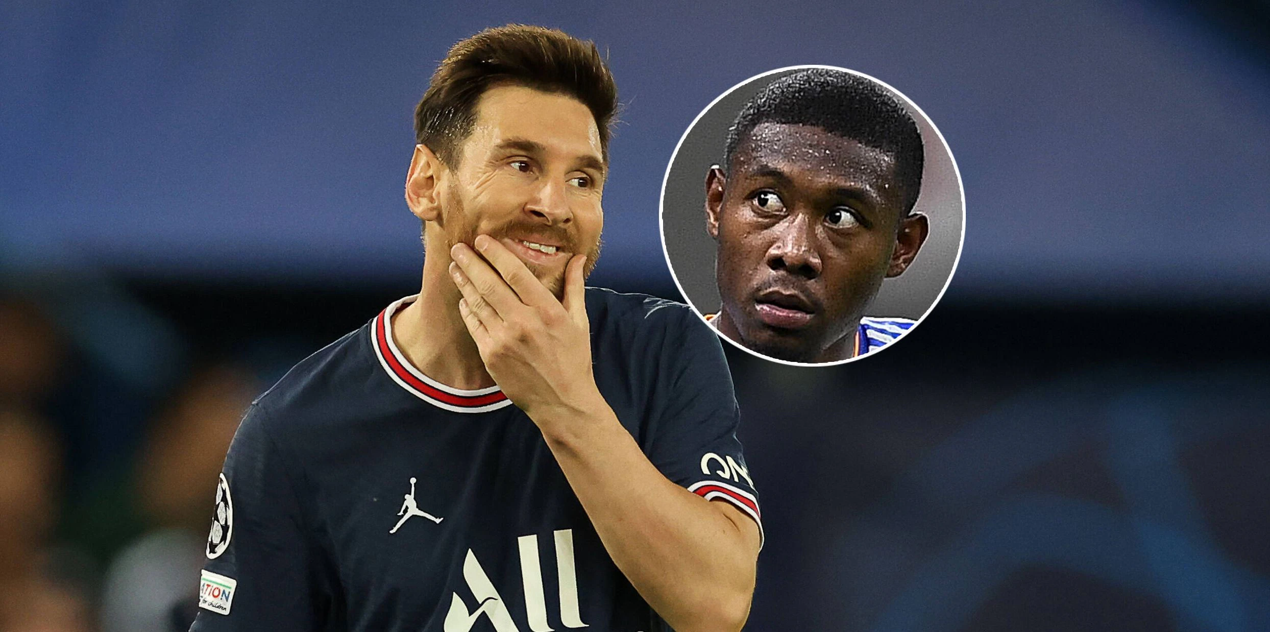 Lionel Messi jubelt, David Alaba ist geschockt