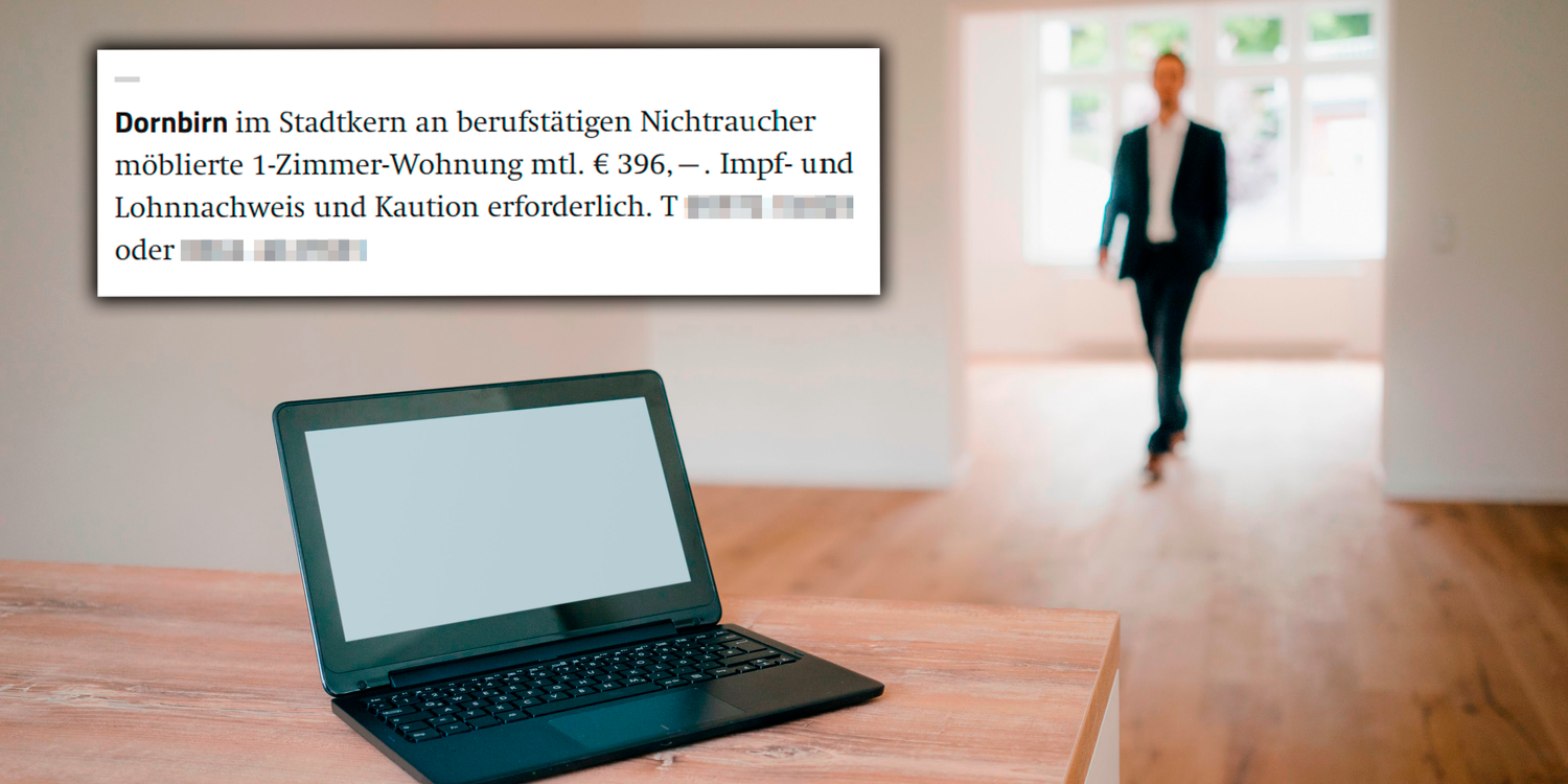 Für diese 1-Zimmer-Wohnung muss man geimpft sein.