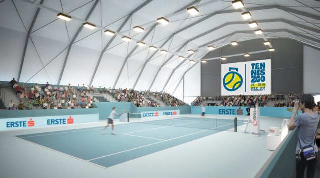 So wird die Halle von innen aussehen.