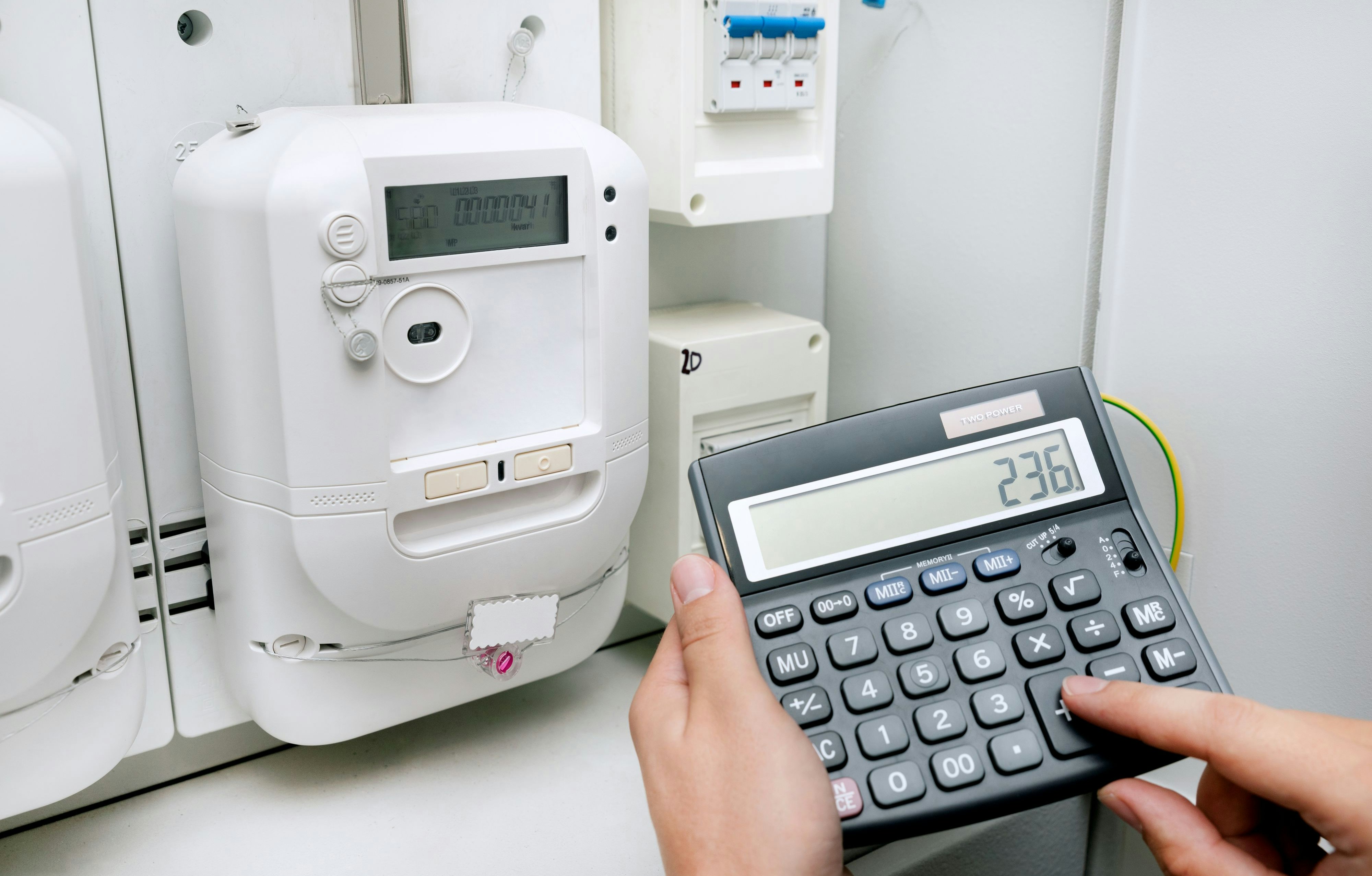 Electric meter, concept of rising electricity prices