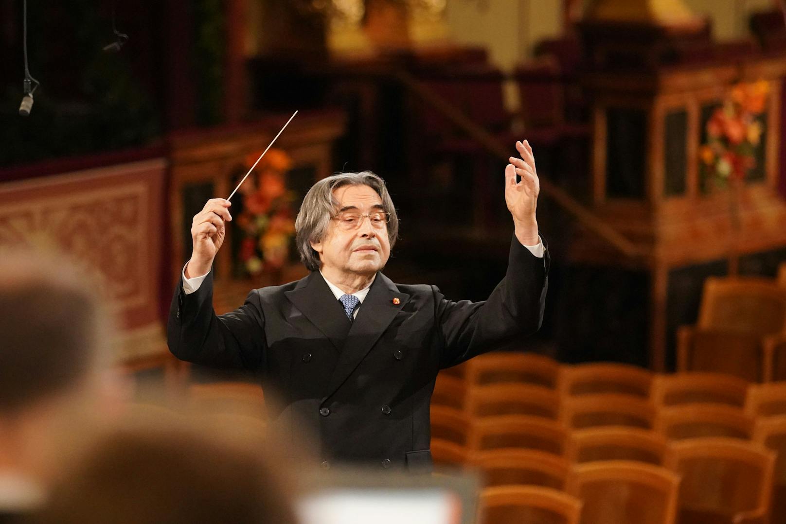 Dirigent Riccardo Muti, der heuer bereits auf seinen sechsten Einsatz am Neujahrskonzertpult kam.