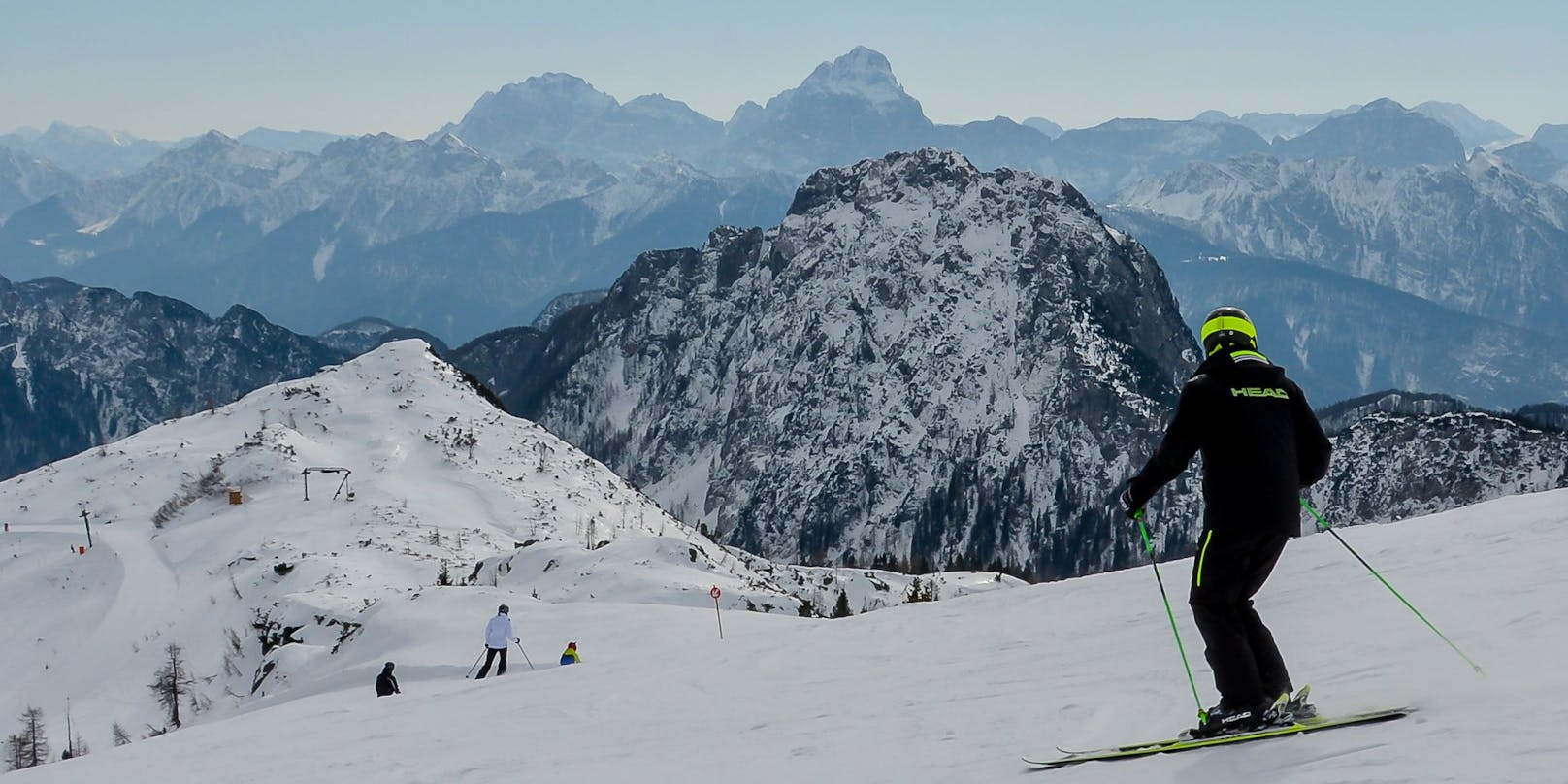 Das Nassfelder Skigebiet bei besserer Sicht
