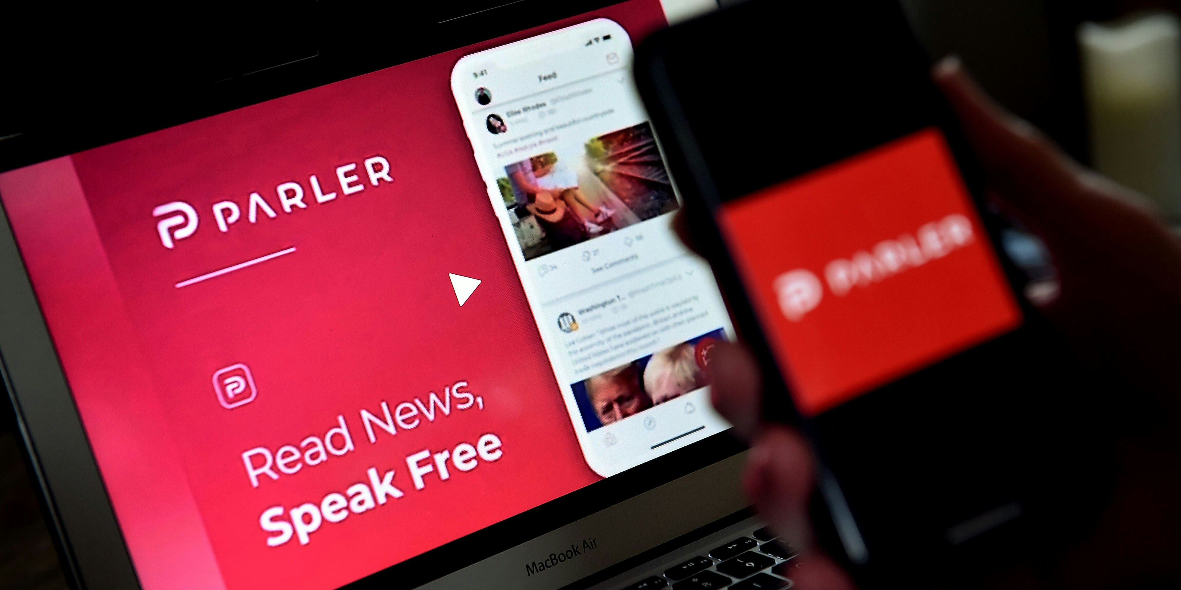 Von Personen in Trumps Umfeld immer wieder als Alternative zu Twitter oder Facebook beworben: die Social-Media-App Parler.