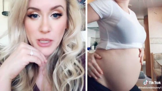 Die TikTok-Unserin @theblondebunny1 erwartet anstatt von Zwillingen plötzlich "Drillinge".