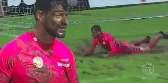 Daniel Guimarães wälzte sich im Schlamm.