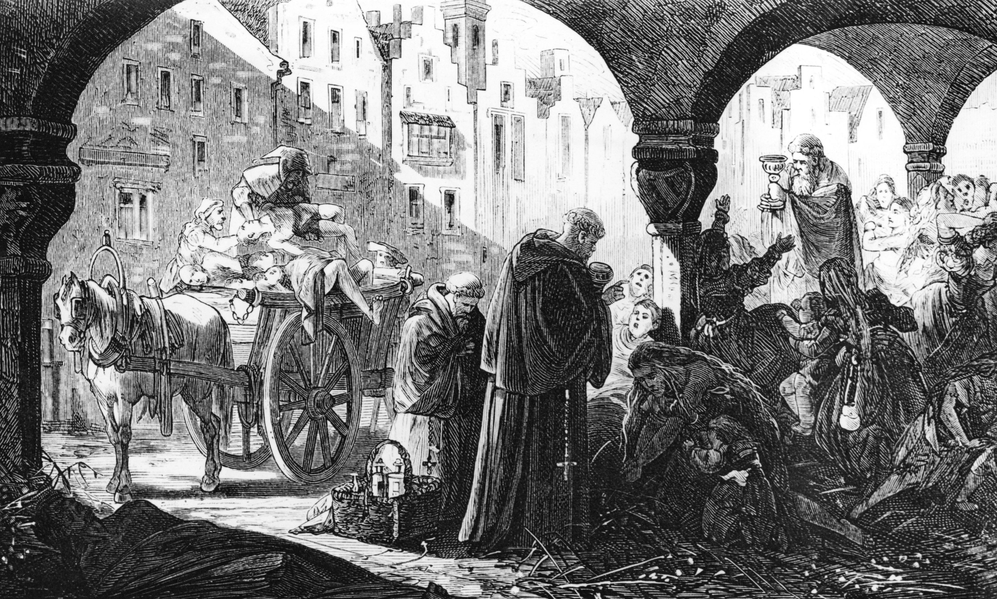 Darstellung des Pestausbruchs in Wien.