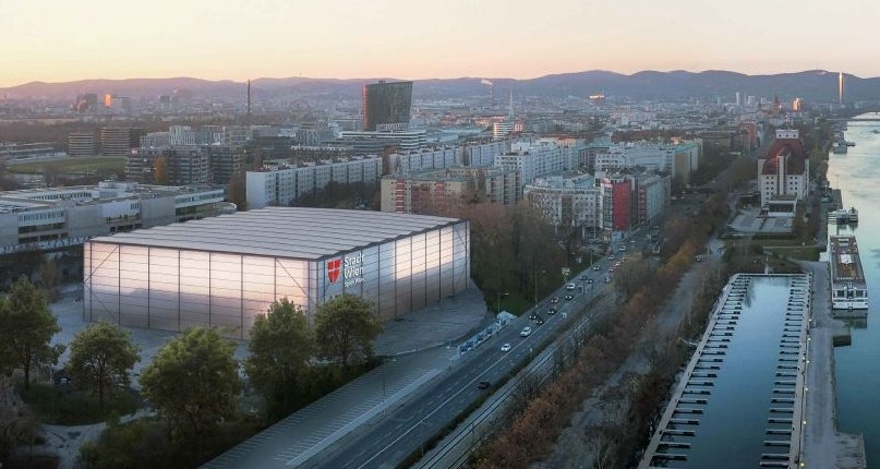 Noch heuer wird das alte Dusika-Stadion abgerissen, Ende des Jahres soll mit dem Bau der neuen Sport- und Veranstaltungshalle begonnen werden.