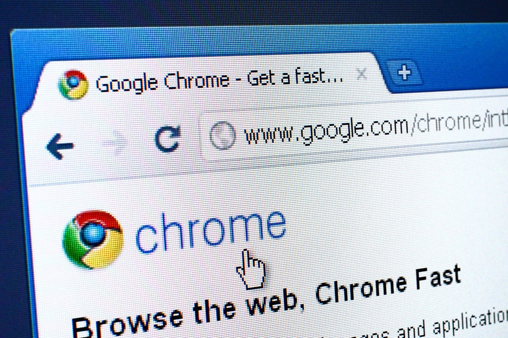 Google Chrome muss aktualisiert werden.