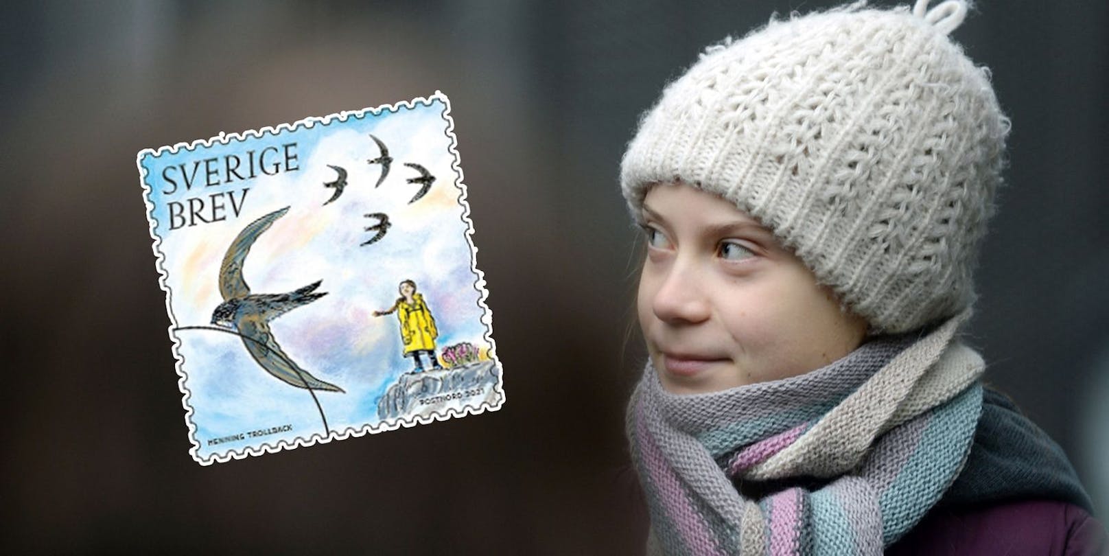 Greta Thunberg wird mit einer Briefmarke geehrt.