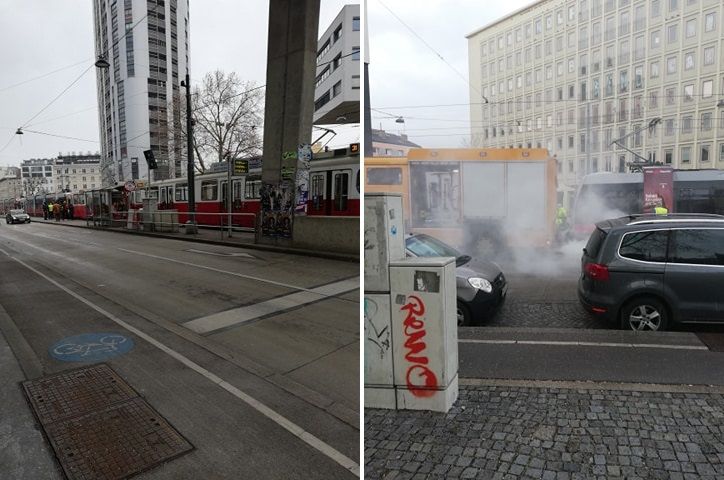 Es kam zu einem Verkehrsunfall in der Machfeldstraße in Wien.