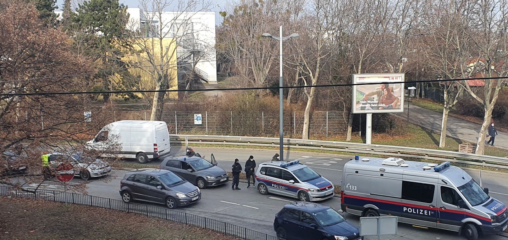 Polizei-Einsatz bei der Schmelz im 15. Wiener Bezirk. 