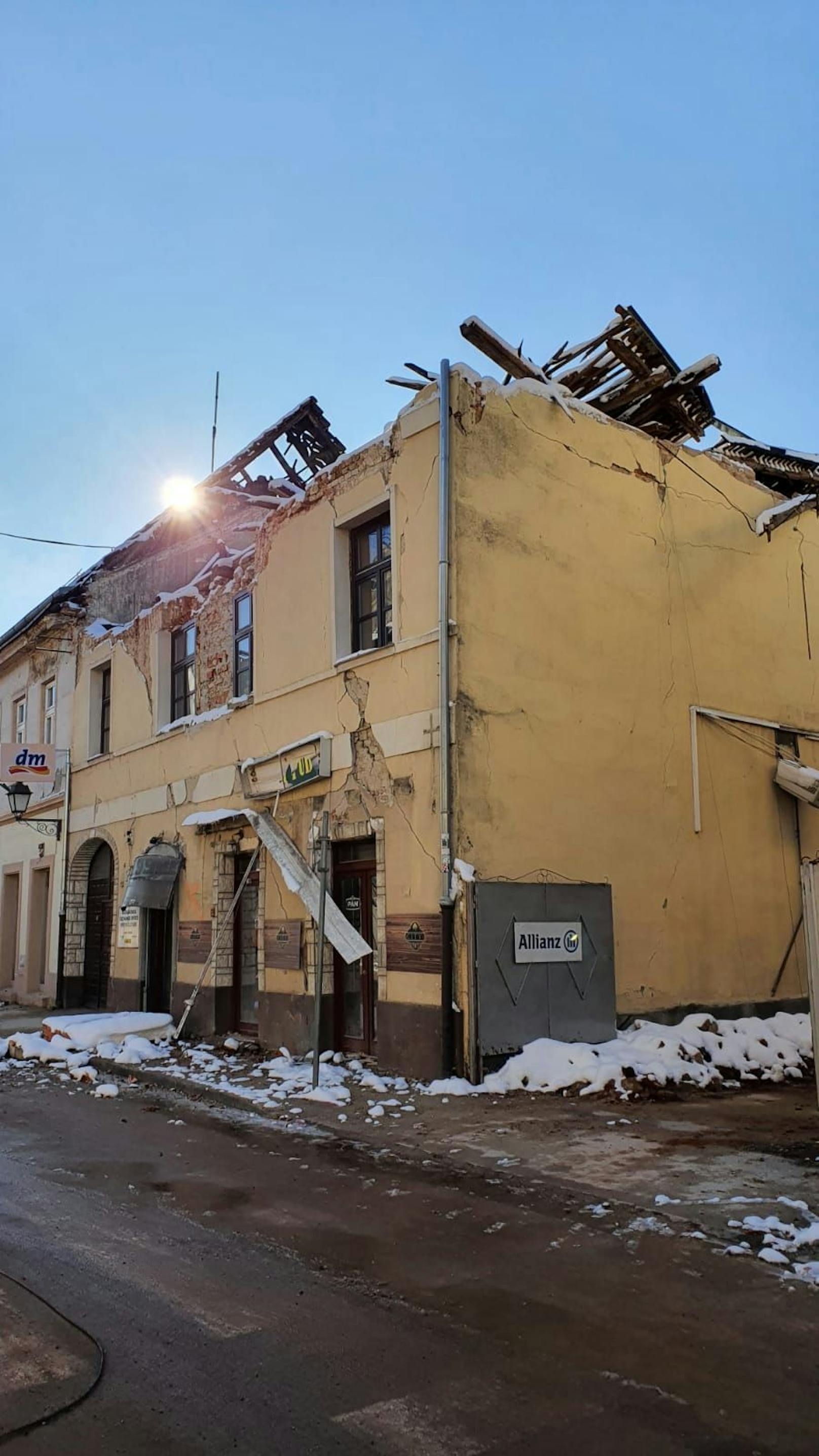 Häuser wurden eingerissen, das Erdbeben hat Kroatien schwer getroffen.
