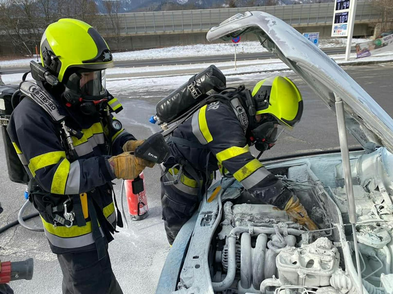 Der Brand konnte durch die Einsatzkräfte der Freiwilligen Feuerwehr Peggau schnell gelöscht werden. 12. Jänner 2021