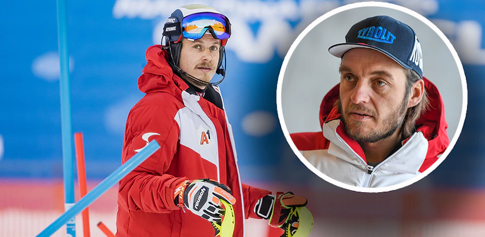 Christian Mitter geht auf Manuel Feller los. 