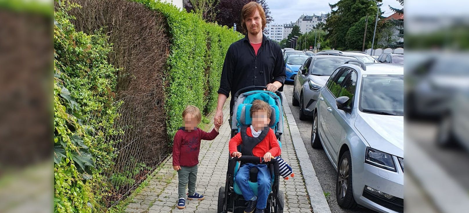 Andi H. (35) mit seinen beiden Söhnen Simon (5) und Noah (2).