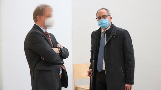 Der ÖVP-Politiker (links) musste sich im Fortsetzungsprozess erneut den Vergewaltigungsvorwürfen stellen.