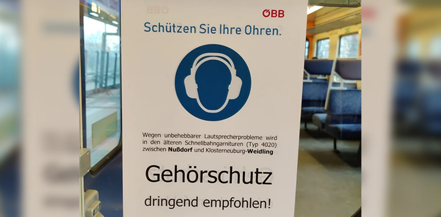 Dieser Aushang besorgt Öffi-Fahrgäste