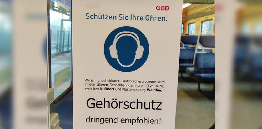 Dieser Aushang besorgt Öffi-Fahrgäste.