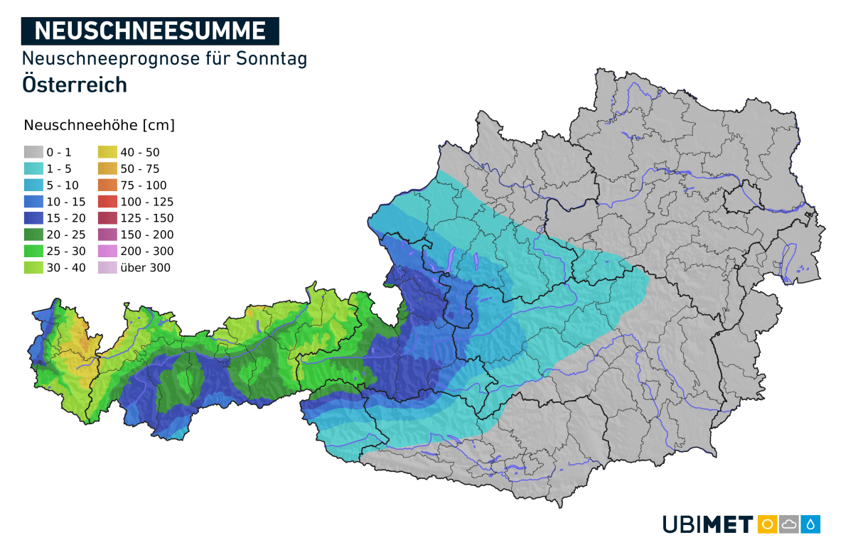 Am Sonntag, 17. Jänner 2021, schneit es im Westen zeitweise auch kräftig.