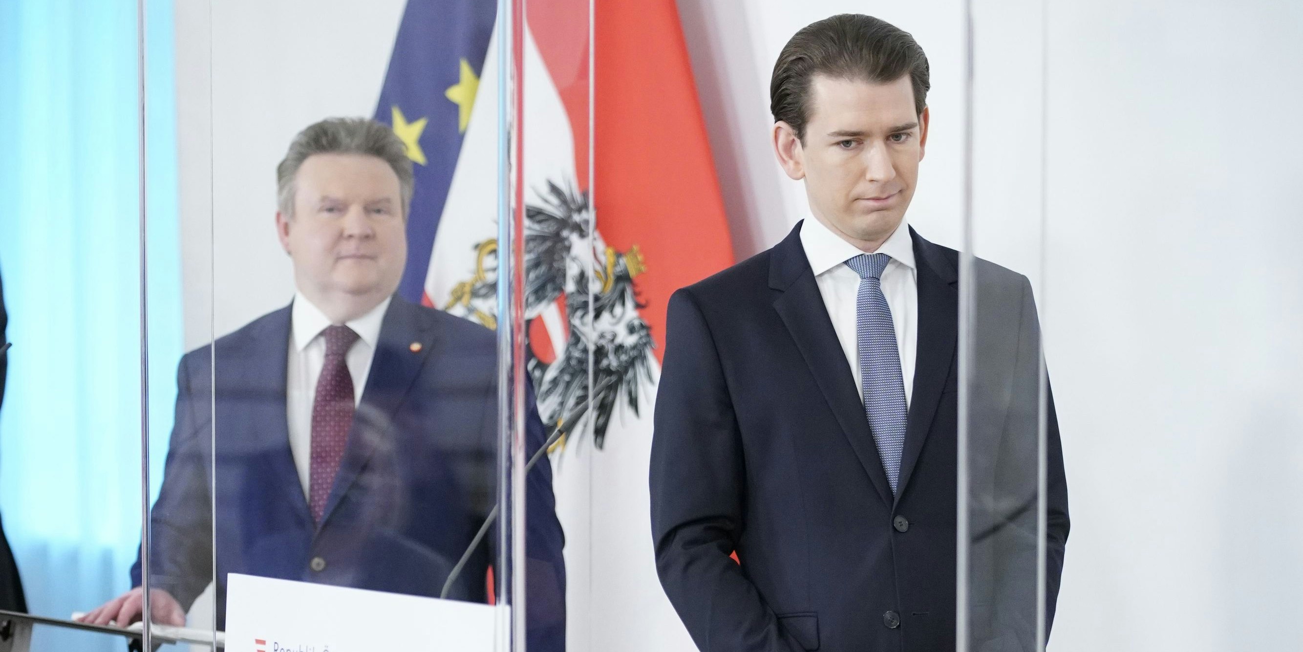 Michael Ludwig neben Kanzler Kurz  – eine seltene Kombi.