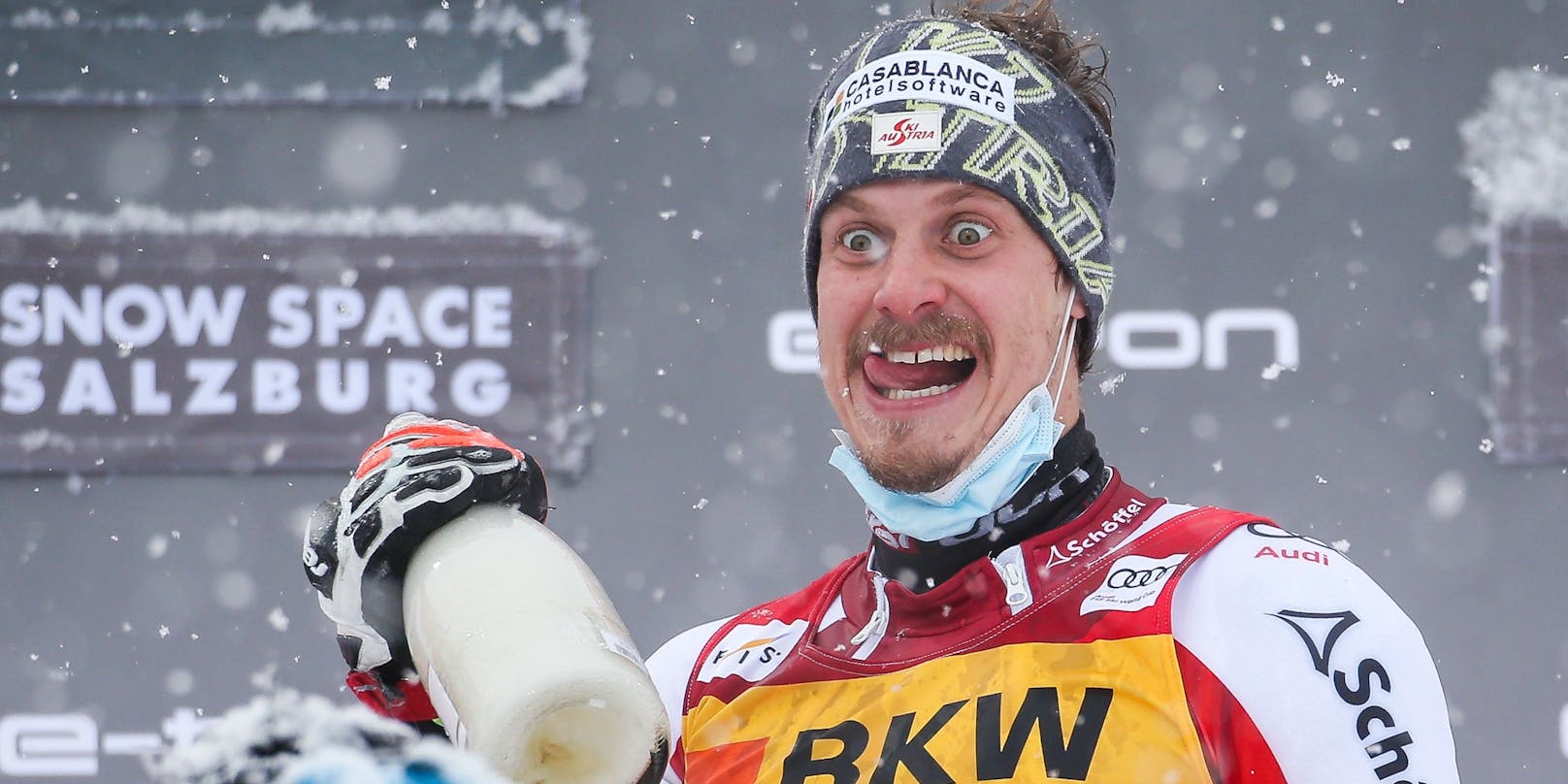 Manuel Feller gewann in Flachau seinen ersten Slalom.