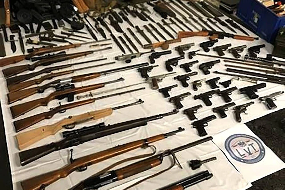 Die sichergestellten Waffen.