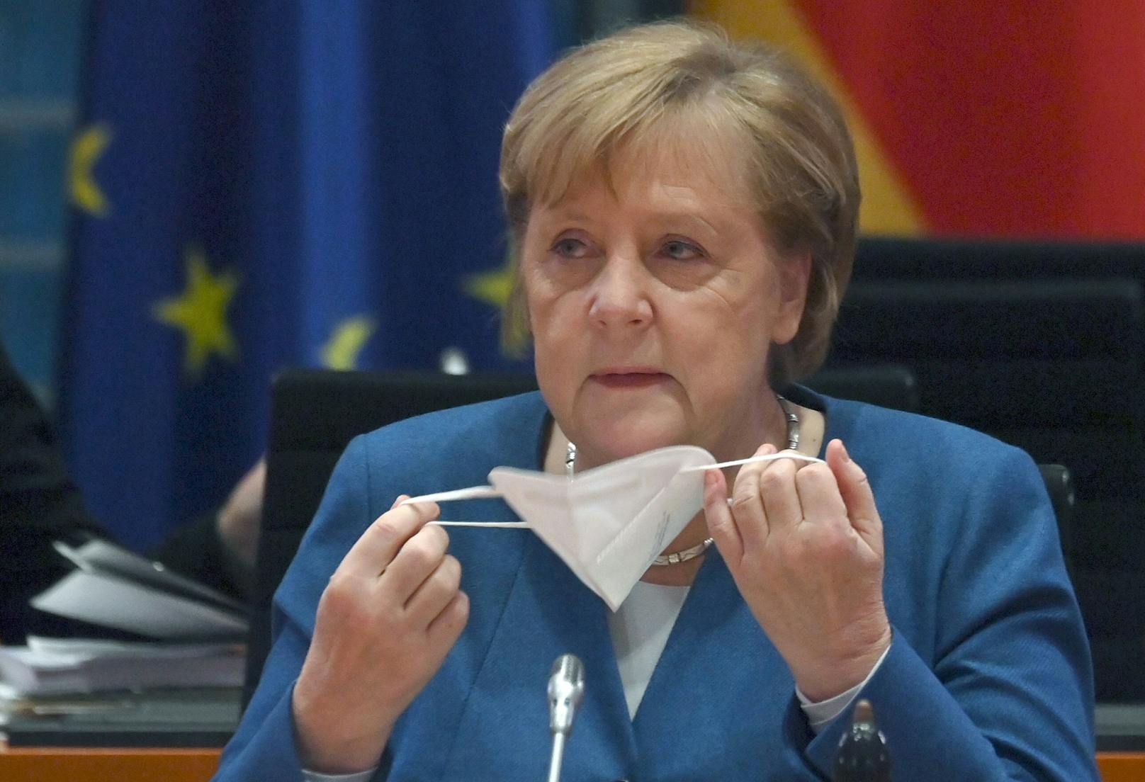 Angela Merkel bei einem Kabinettstreffen in Berlin