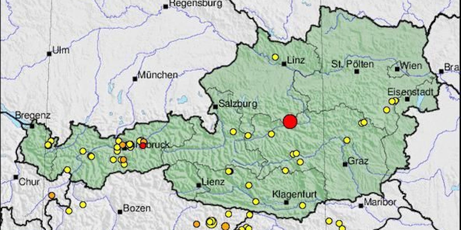 Erdbeben am Mittwoch in der Steiermark.