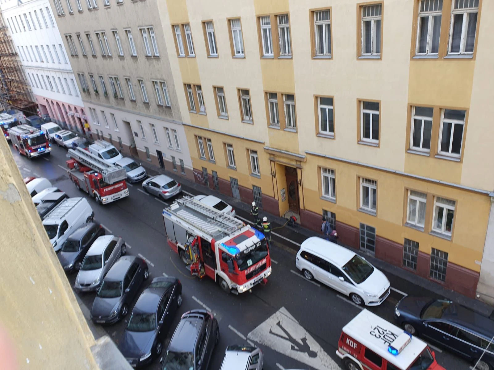 Feuerwehr-Einsatz in der Schelleingasse (Wieden)