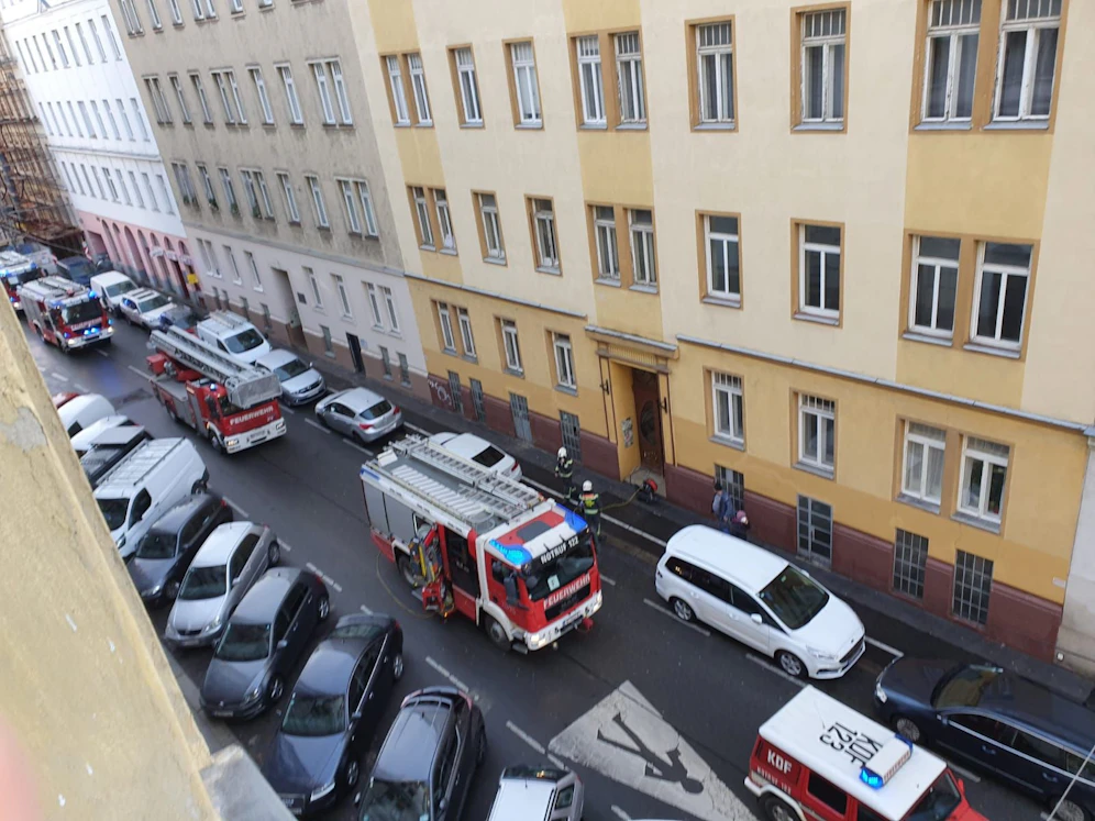 Feuerwehr-Einsatz in der Schelleingasse (Wieden)