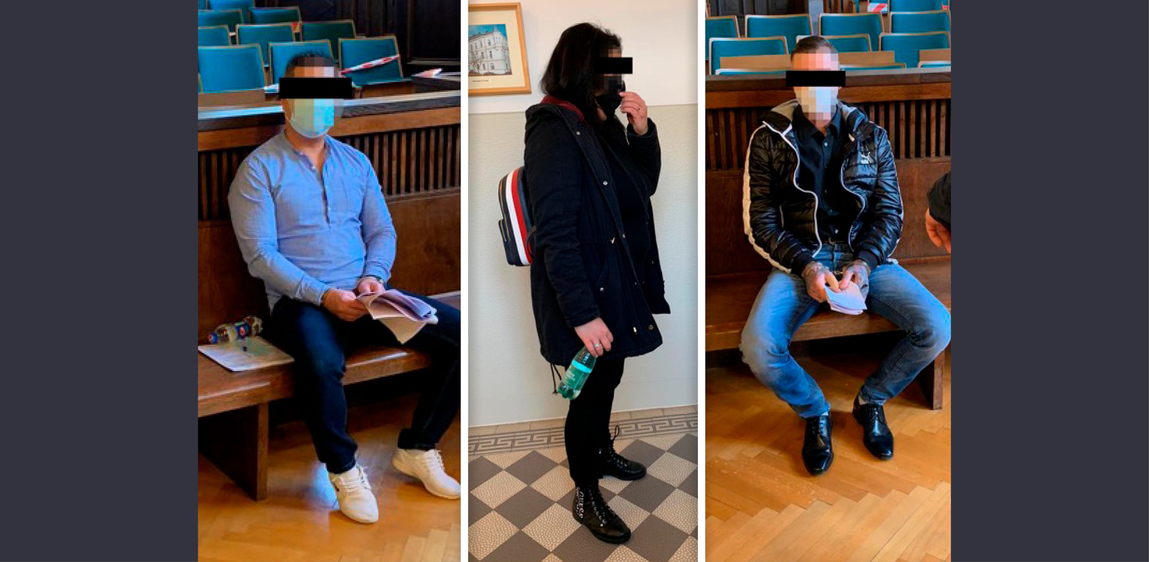 Der Freund (40), die Prostituierte und der Chef (33, r.) der Love Lounge