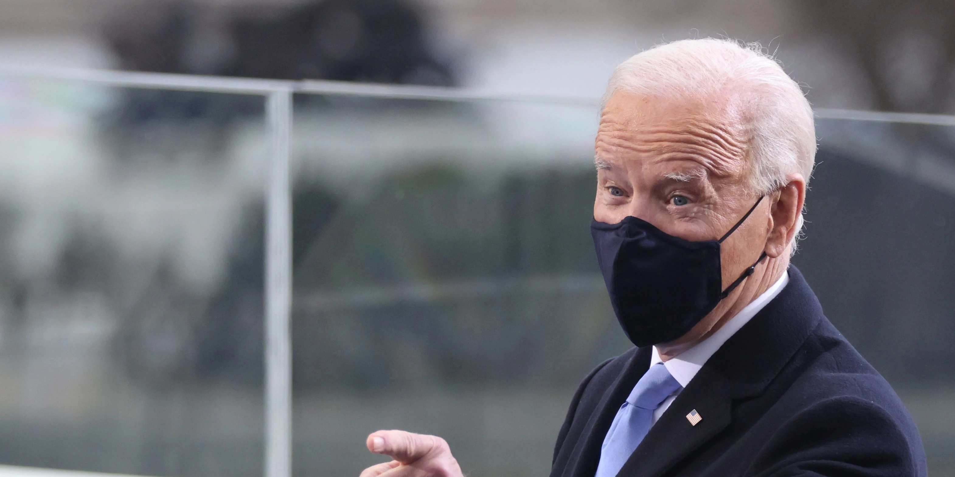 U.S. President-elect Joe Biden gestures as he arrives for his inauguration as the 46th President of the United States on the West Front of the U.S. Capitol in Washington, U.S., January 20, 2021. REUTERS/Jonathan Ernst