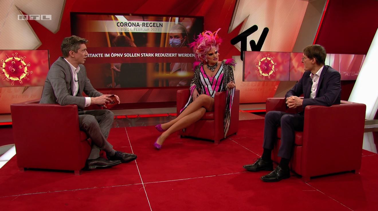 Olivia Jones hielt dem Politiker eine Standpauke.