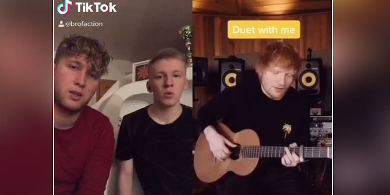 Brofaction "sangen" mit Ed Sheeran und er teilte das Video in seiner Story