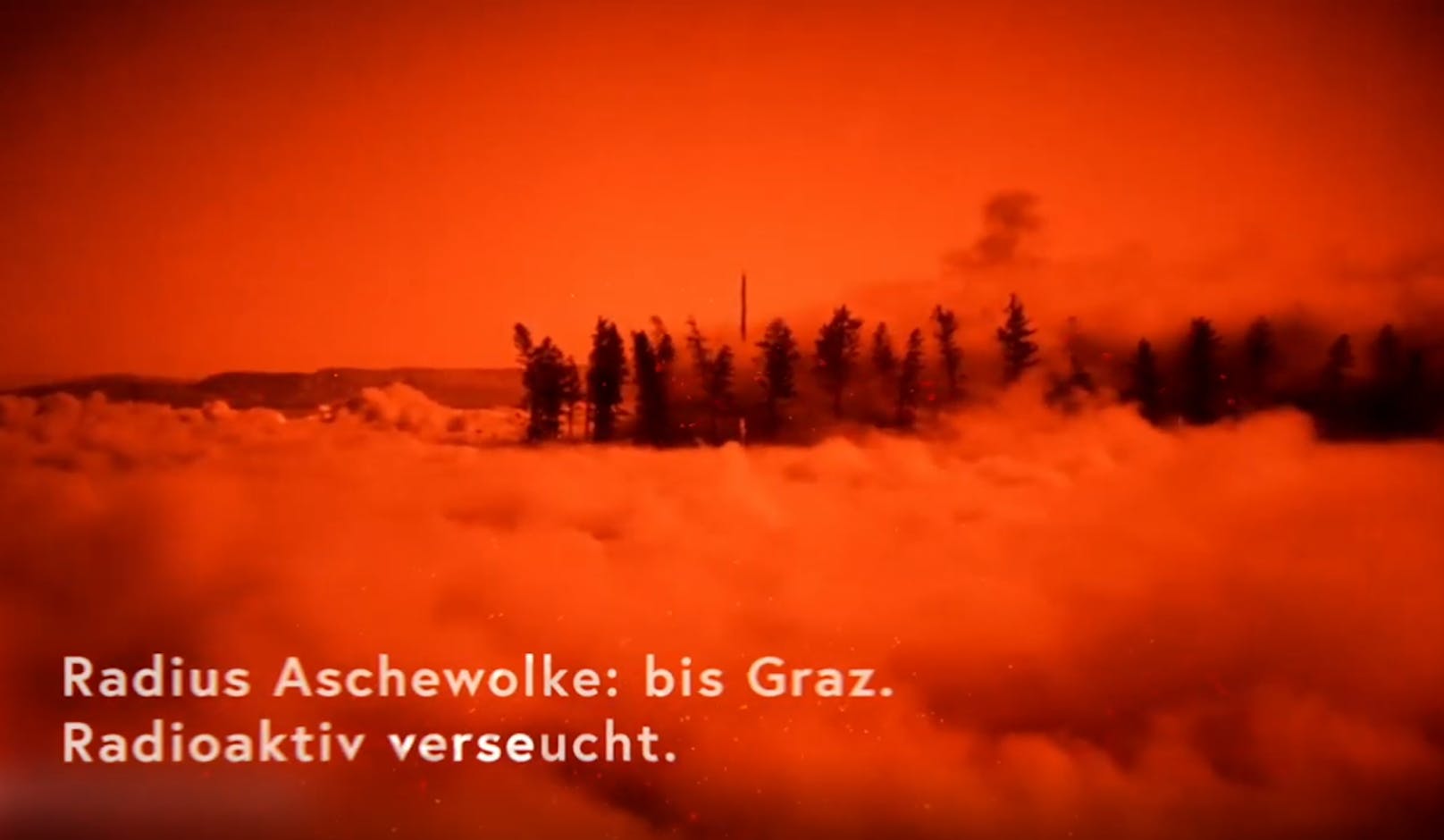 Die radioaktive Aschewolke würde sogar noch das knapp 150 Kilometer entfernte Graz erreichen.