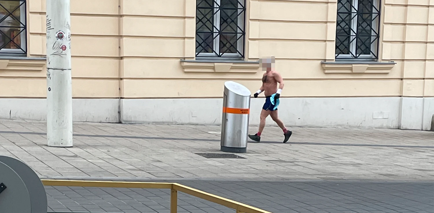 Dieser Jogger nutzte die milden Temperaturen am Freitag