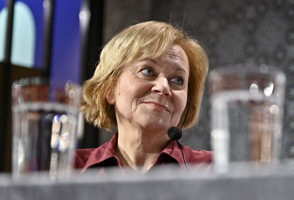 Pädagogin Susanne Wiesinger im Rahmen der Buchpräsentation 