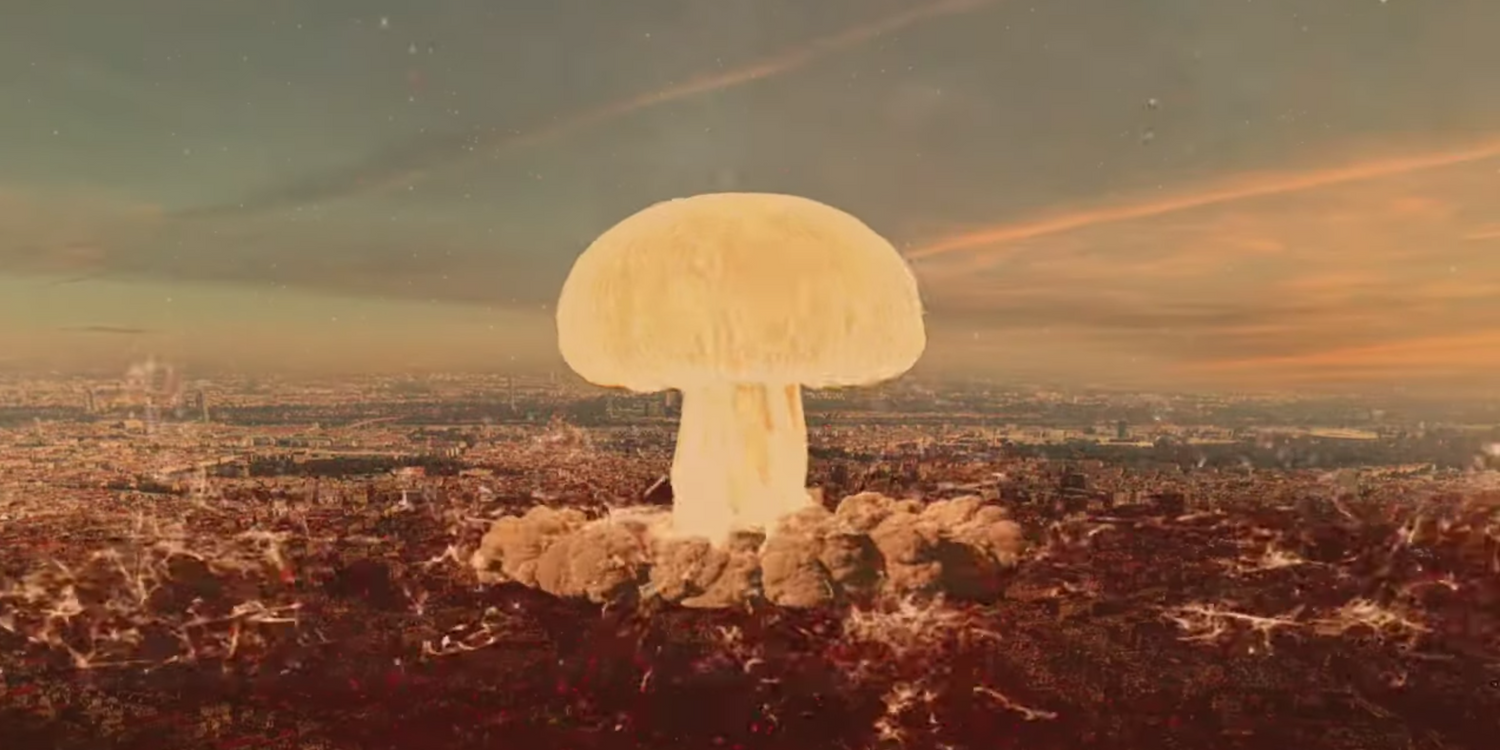 Das Video des Außenministeriums zeigt einen Atompilz über Wien.