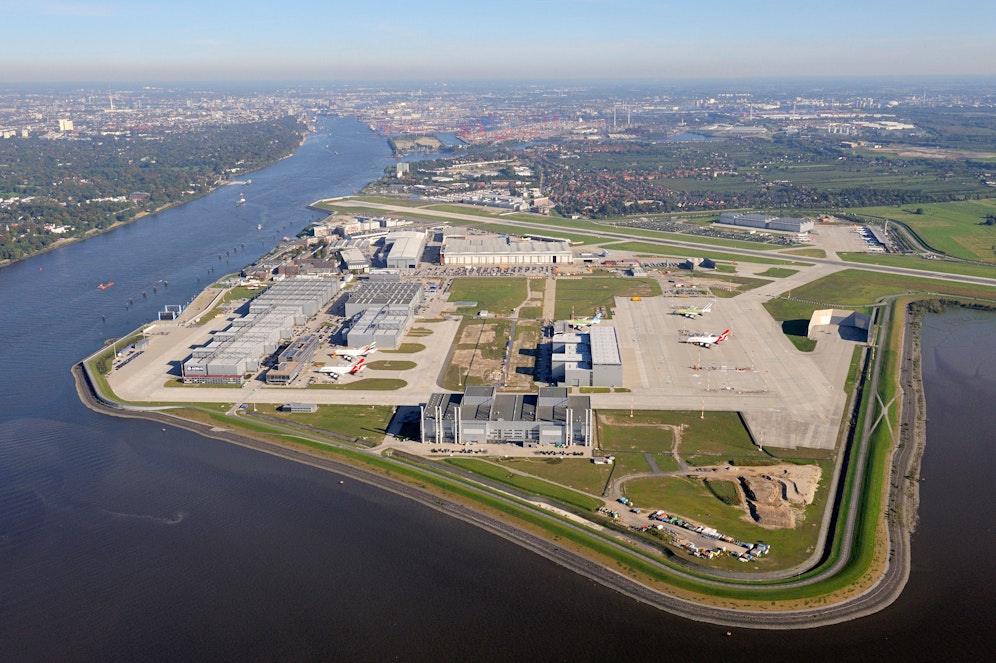 Airbus-Werksgelände in Finkenwerder
