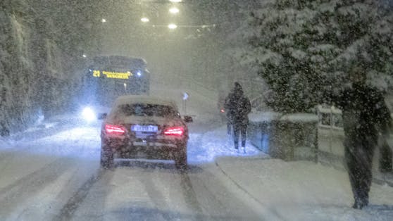 Schnee-Chaos in Österreich.