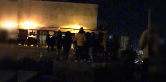 Am Kahlenberg wurde Nachts trotz Lockdown ausgelassen gefeiert