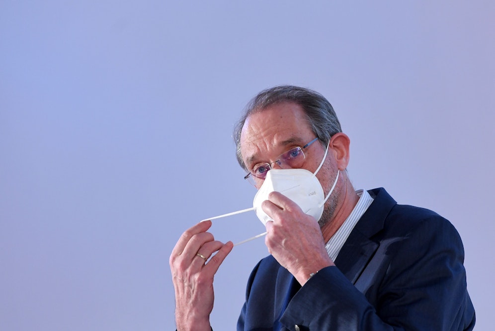 Bildungsminister Heinz Faßmann (ÖVP) im Rahmen der&nbsp;Pressekonferenz zum Corona-Förderpaket für Schülerinnen und Schüler